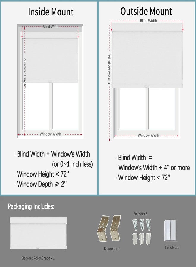 NUTRO CHILL Blackout Window Blinds Cordless, Spring System Window Shades with UV Protection Thermal Insulated Linen Fabric, Roller Blinds for Home Office(37''x72'', White) - Image 4